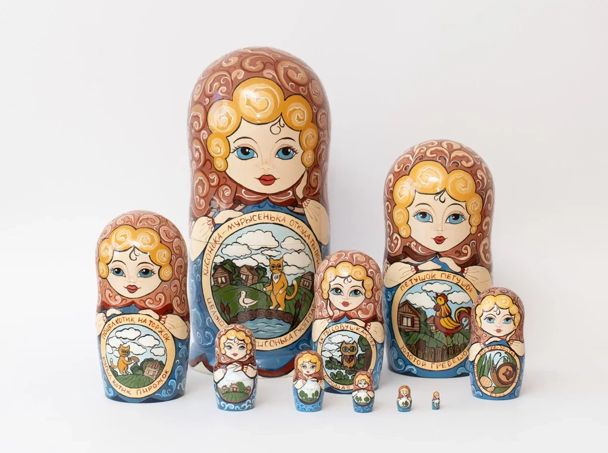 Русские потешки. Роспись матрешек. Трофимычева А.